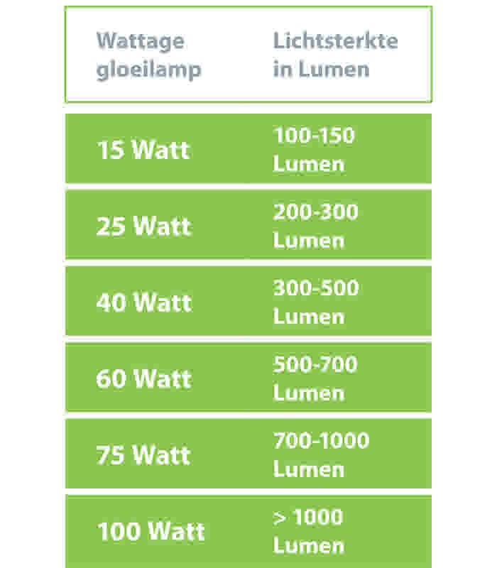 operator voor eeuwig bijnaam Hoeveel licht moet je lamp geven? | GAMMA.be