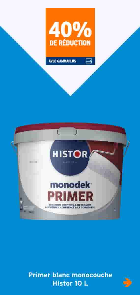 40% de réduction Primer blanc monocouche Histor 10 L
