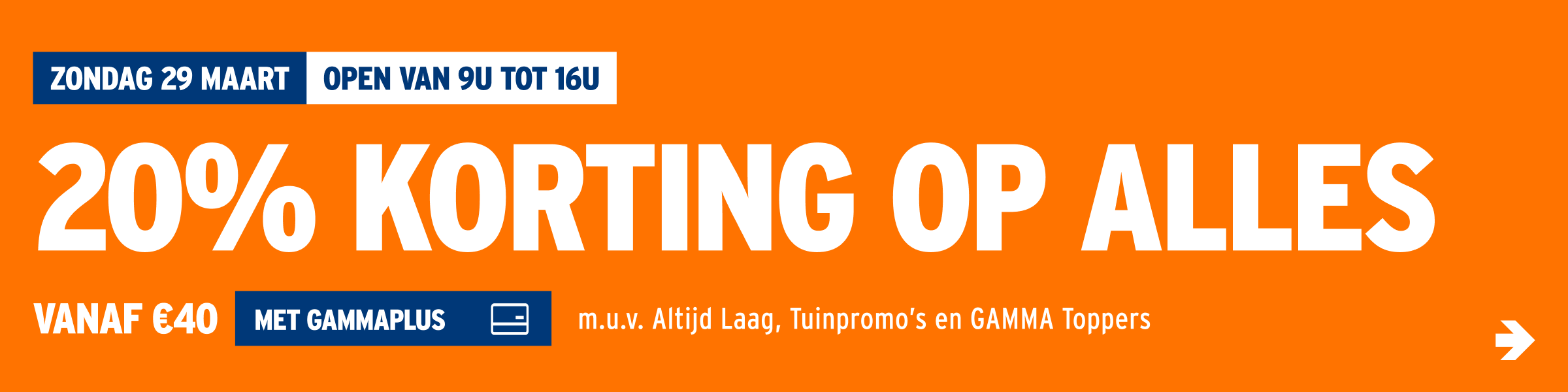 20% korting op alles