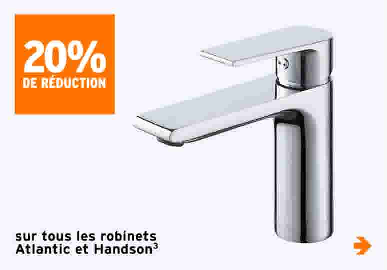 20% de réduction sur tous les robinets Atlantic et Handson