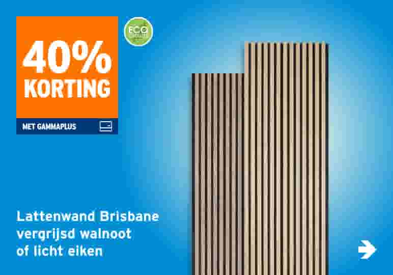 Lattenwand Brisbane vergrijsd walnoot of licht eiken