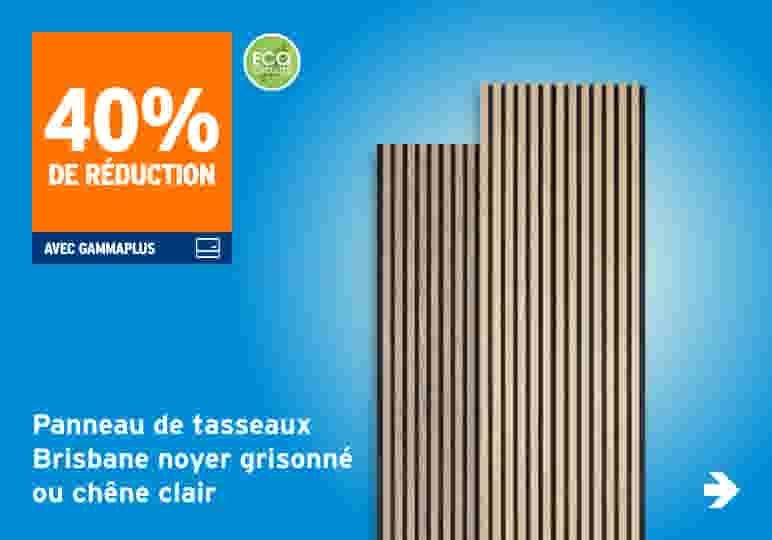 Panneau de tasseaux Brisbane noyer grisonné ou chêne clair