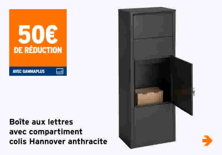 Boîte aux lettres avec compartiment colis Hannover anthracite