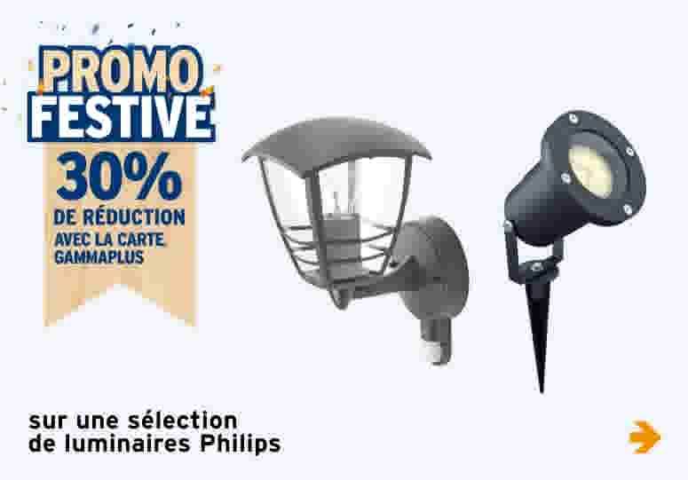 30% DE RÉDUCTION sur une sélection de luminaires Philips