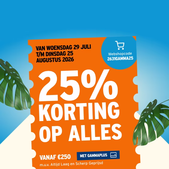 Download je korting - 25% korting op alles
