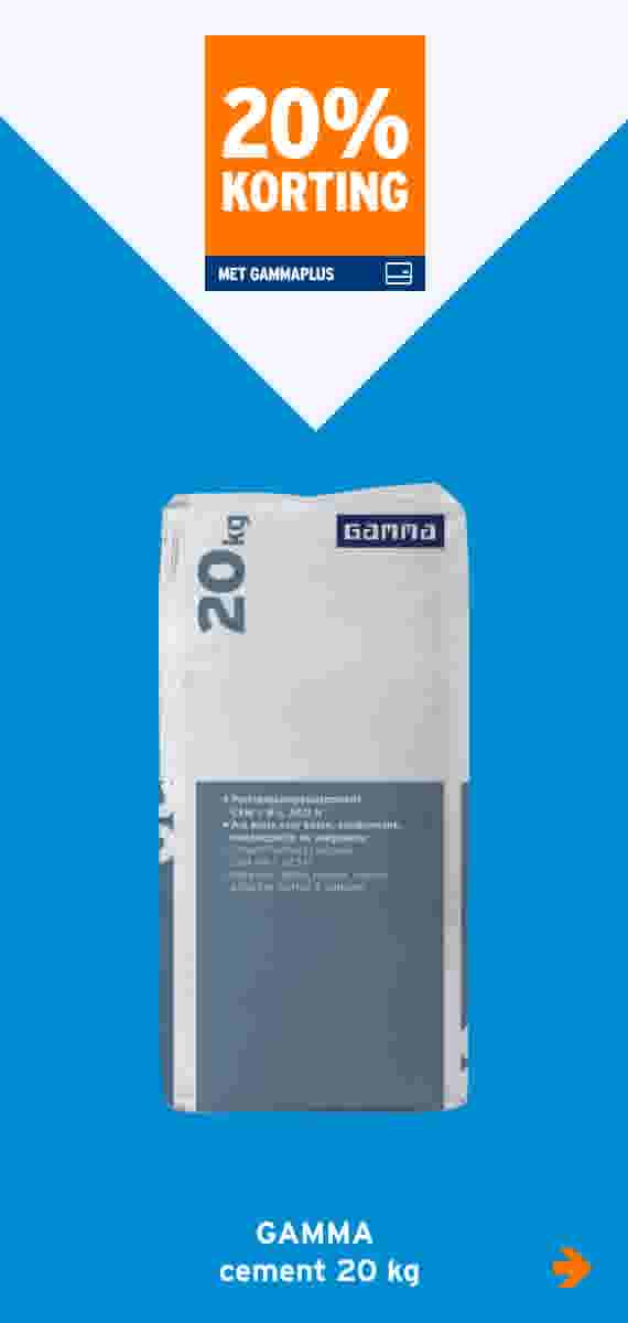 20% korting GAMMA cement 20 kg