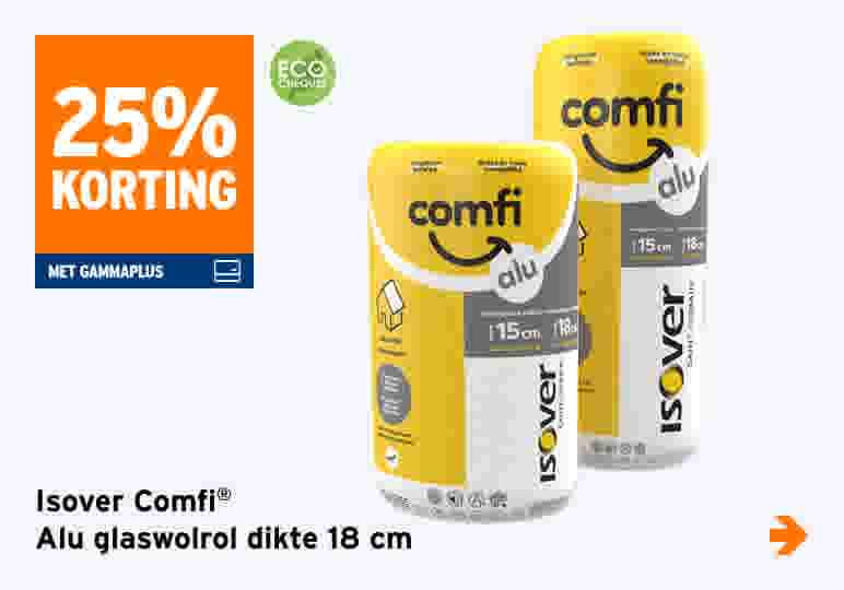 Isover Comfi® Alu glaswolrol dikte 18 cm