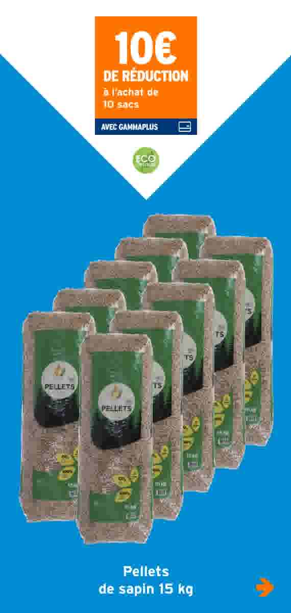 10 € de réduction Pellets de sapin 15 kg