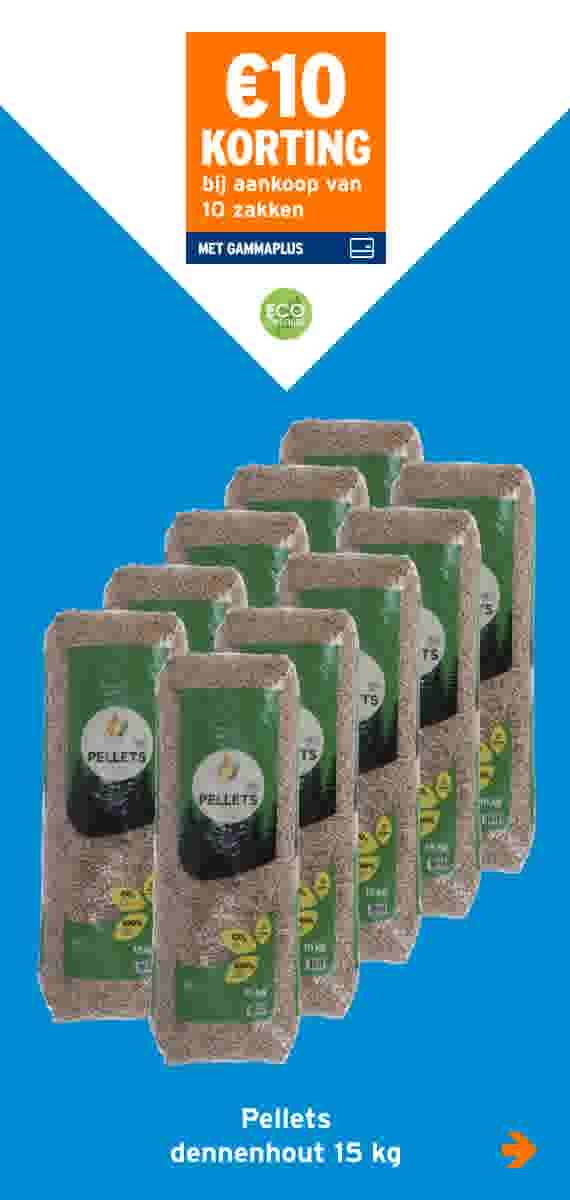 €10 korting Pellets dennenhout 15 kg