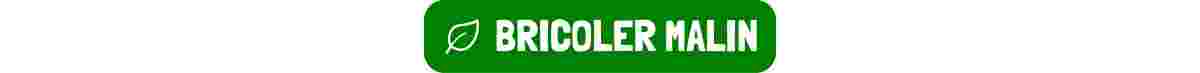 Logo Bricoler Malin avec une feuille blanche sur fond vert foncé
