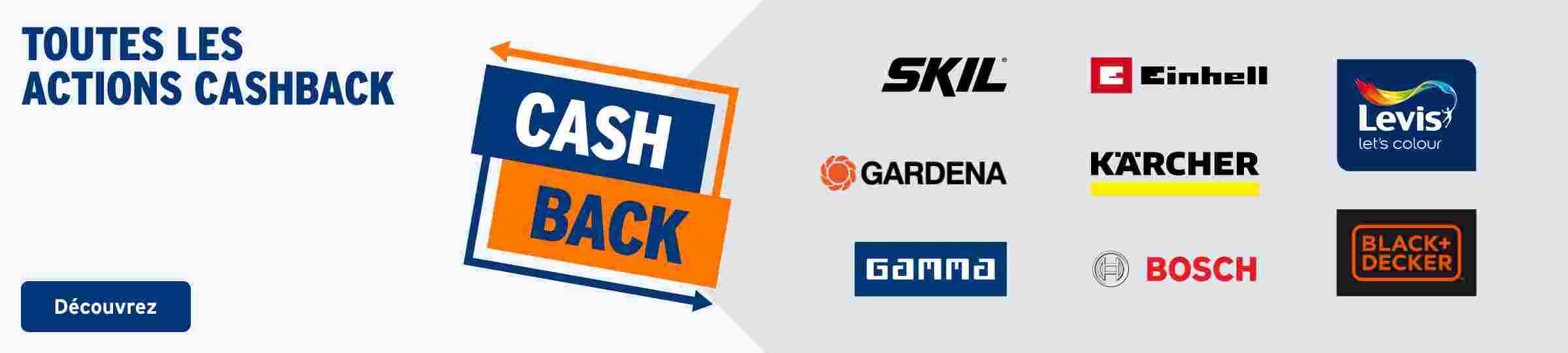 Toutes les actions cashback