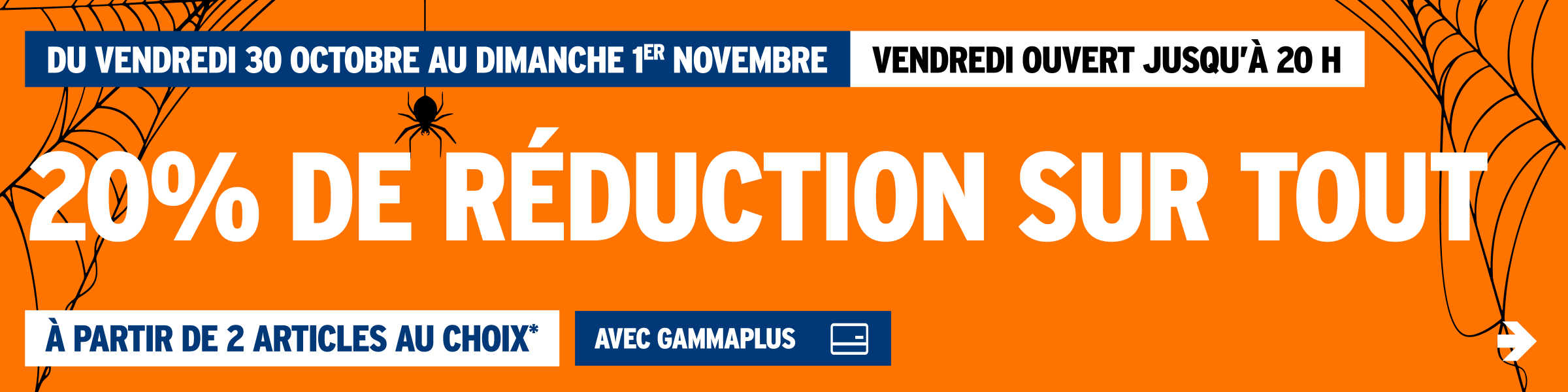 20% de réduction sur tout