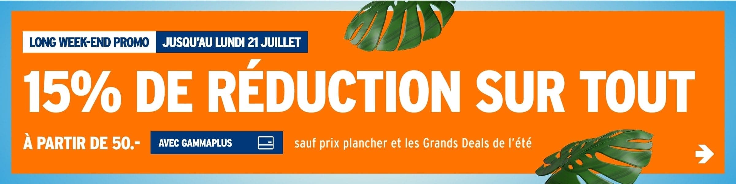 15% de réduction sur tout
