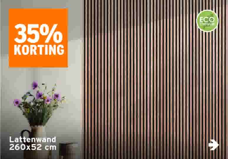 35% korting Lattenwand 260x52 cm