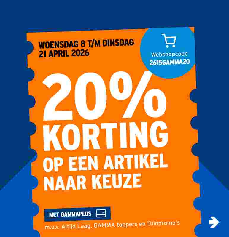 20% korting op een artikel naar keuze
