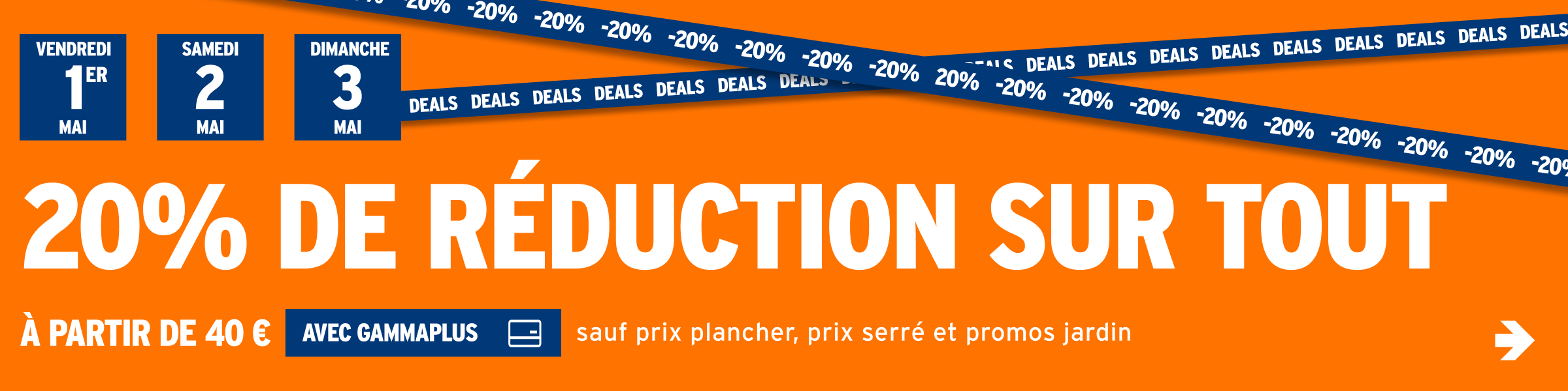20% de réduction sur tout