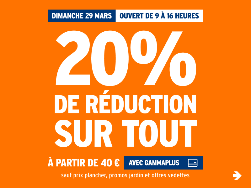 20% de réduction sur tout