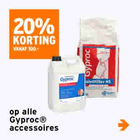 20% korting op alle Gyproc accessoires
