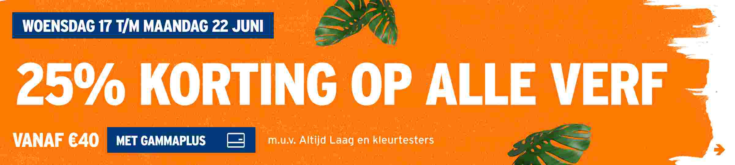 Verf actiedagen - 25% korting op alle verf
