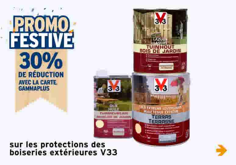 30% DE RÉDUCTION sur les protections des boiseries extérieures V33 sauf les testeurs 