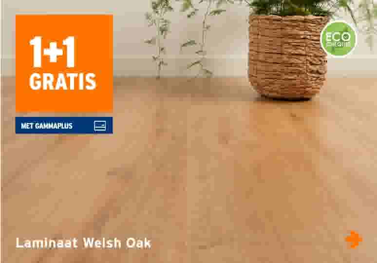 1+1 gratis Laminaat Welsh Oak