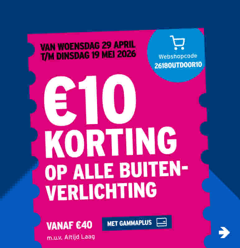 €10 korting op alle buitenverlichting