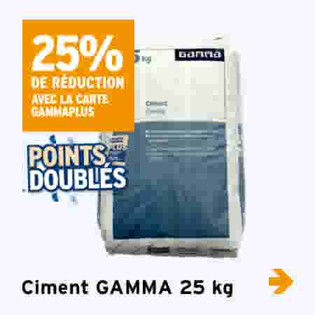 25% de réduction Ciment GAMMA 25 kg