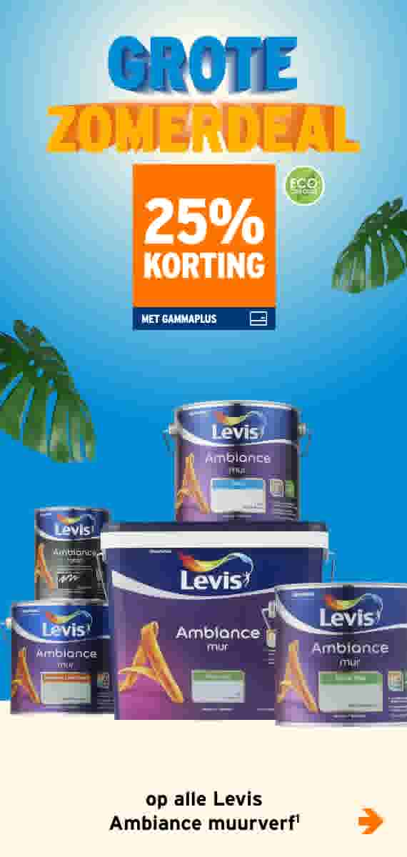 25% korting op alle Levis Ambiance muurverf
