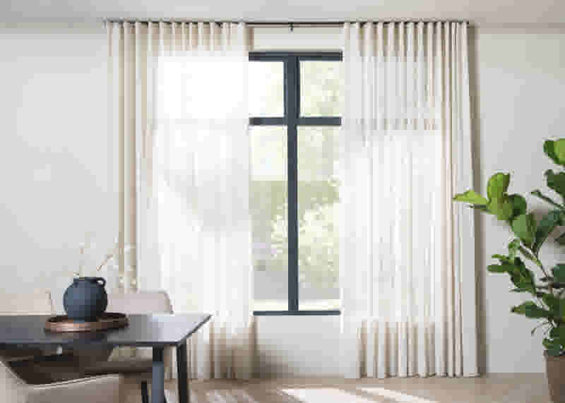 Inbetween gordijn met wave plooi