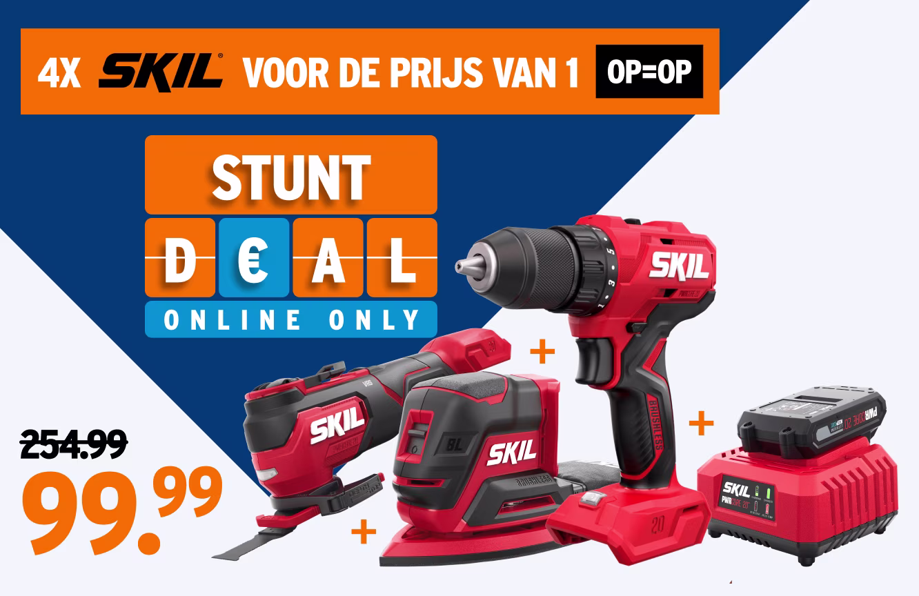 Stuntdeal - 4x Skil voor de prijs van 1