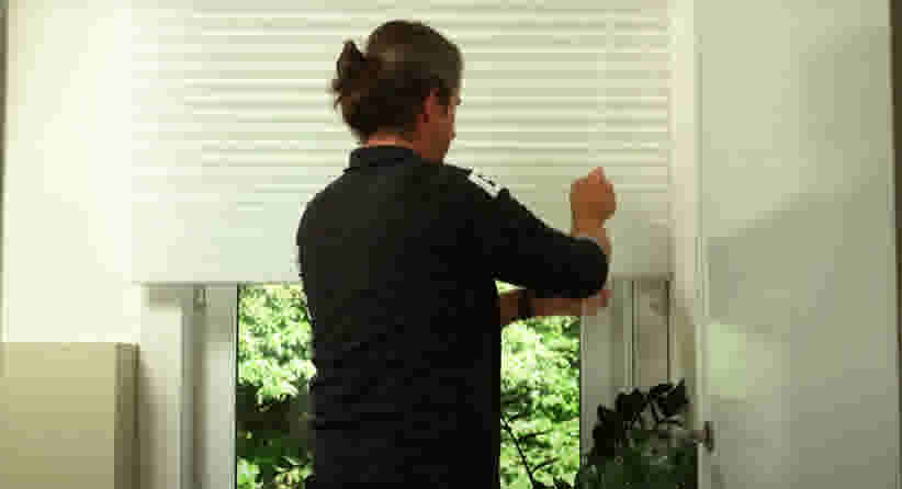 Plisségordijn testen