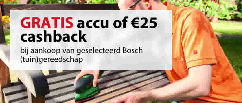 Alle cashbackacties van Bosch