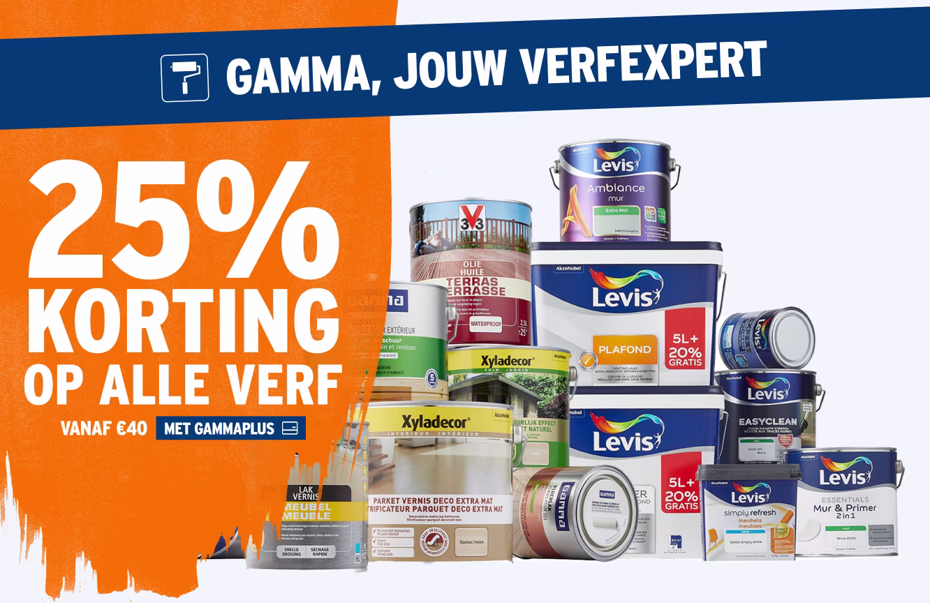 Verf Actiedagen - 25% korting op alle verf