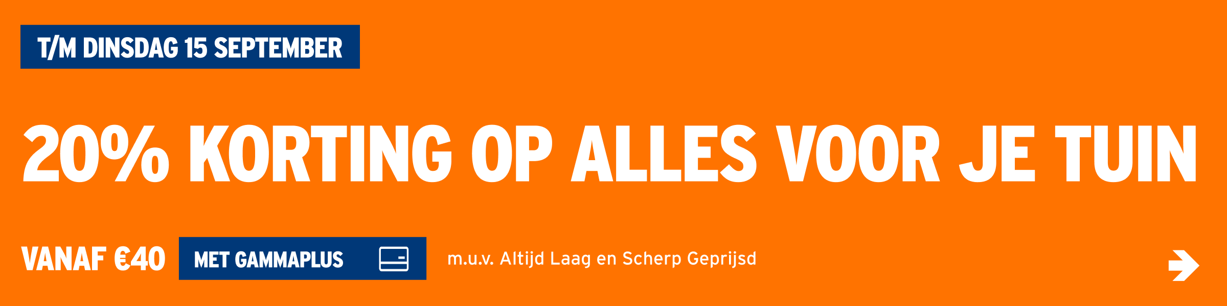 20% korting op alles voor je tuin