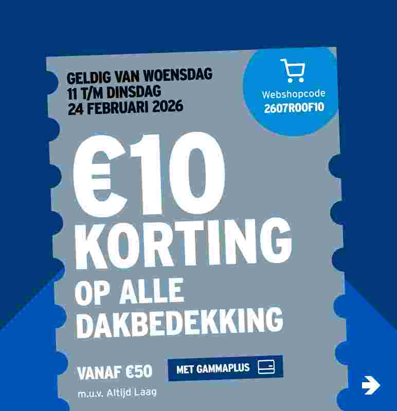 €10 korting op alle dakbedekking