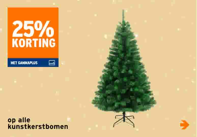 25% korting op alle kunstkerstbomen