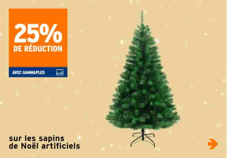 25% de réduction sur les sapins de Noël artificiels