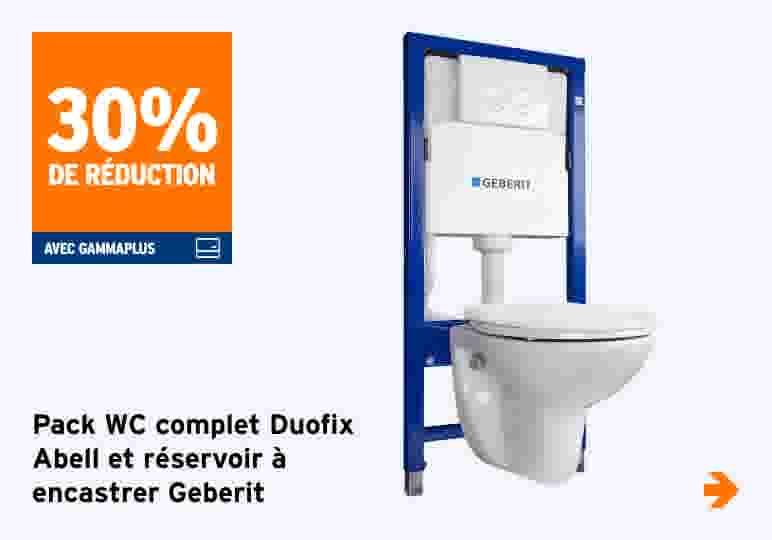 Pack WC complet Duofix Abell et réservoir à encastrer Geberit