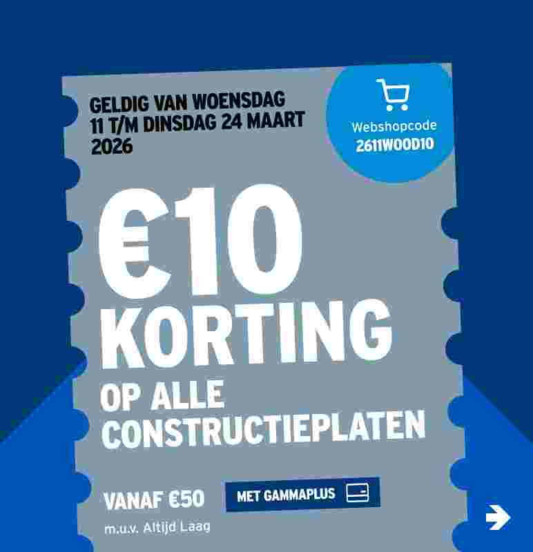 €10 korting op alle constructieplaten