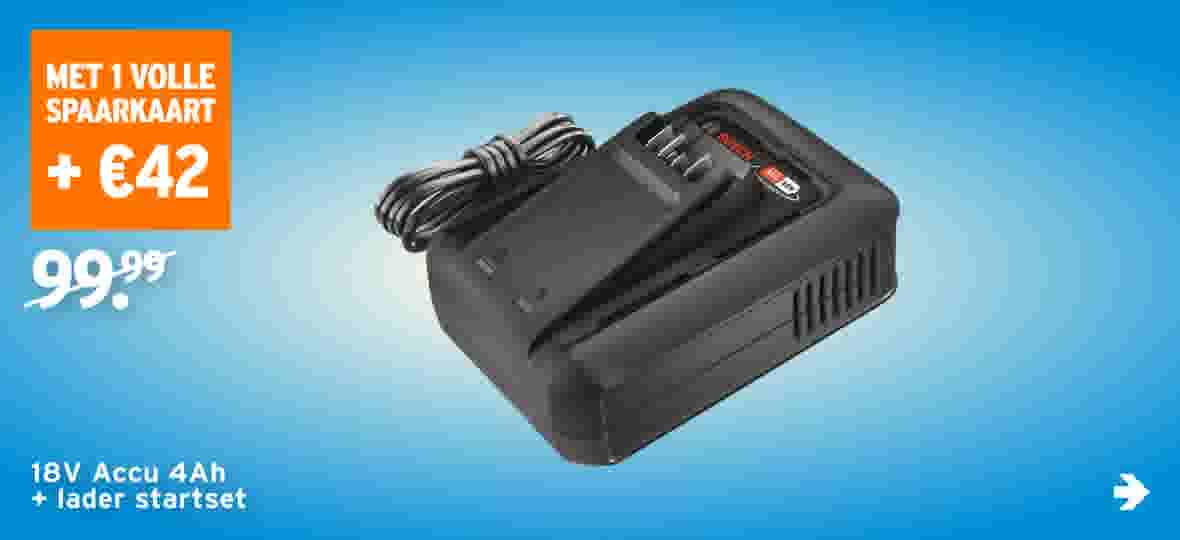 18V Accu 4Ah  + lader startset