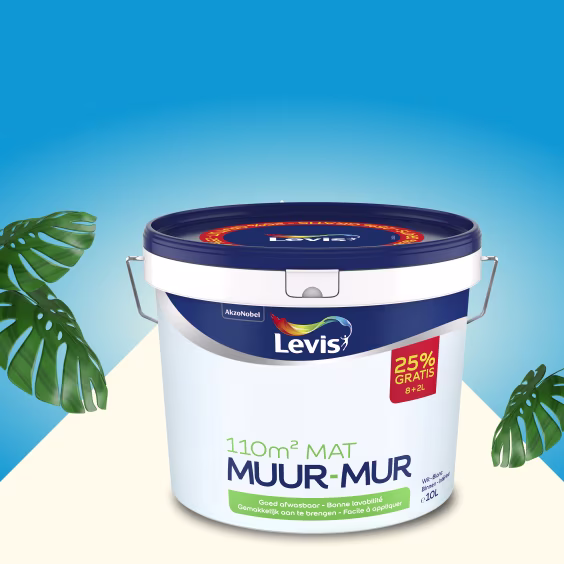 39% korting Levis muurverf wit 8+2 L gratis