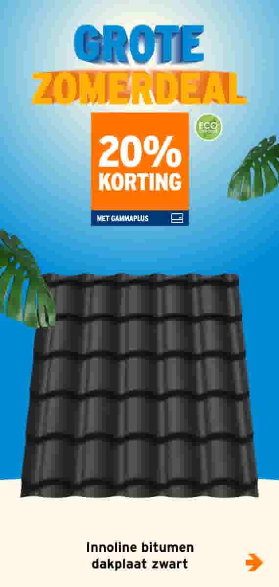 20% korting Innoline bitumen dakplaat zwart