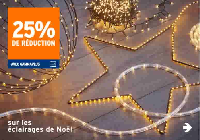 25% de réduction sur les éclairages de Noël