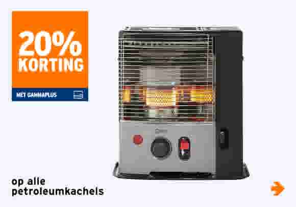 20% korting op alle petroleumkachels