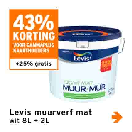 Levis muurverf wit 8L  +25% gratis