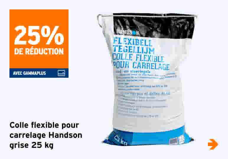 Colle flexible pour carrelage Handson grise 25 kg