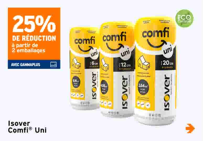 25% de réduction Isover Comfi® Uni 