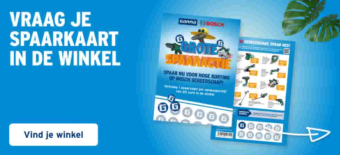 Vraag je spaarkaart in de winkel