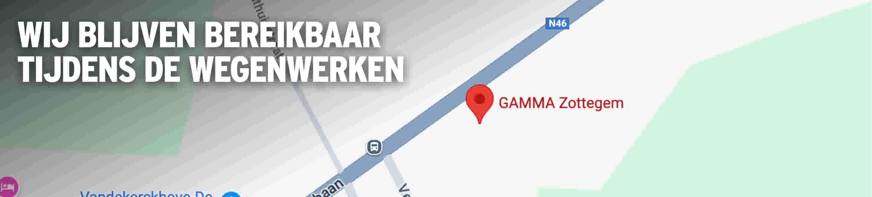 GAMMA ZOTTEGEM BLIJFT BEREIKBAAR