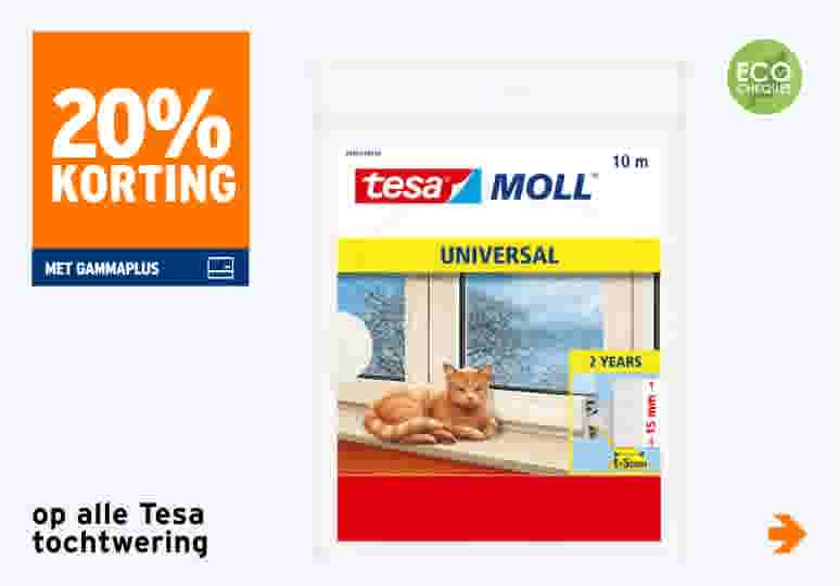 20% korting op alle Tesa tochtwering